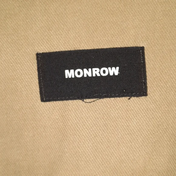 MONROW Utility Jumpsuit Revolve Olive Green Khaki Zip-Up Ankle Jogger Style M - Picture 9 of 10